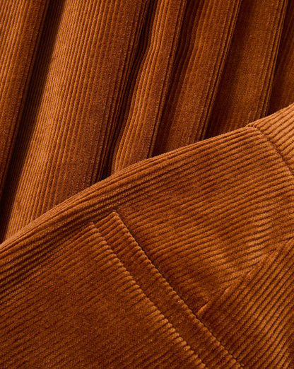 Veronica Beard | Holt Corduroy Wide-Leg Pant in Rust Red Rust