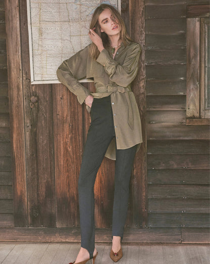 Veronica Beard | Landren Slim Stirrup Pant in Black Black