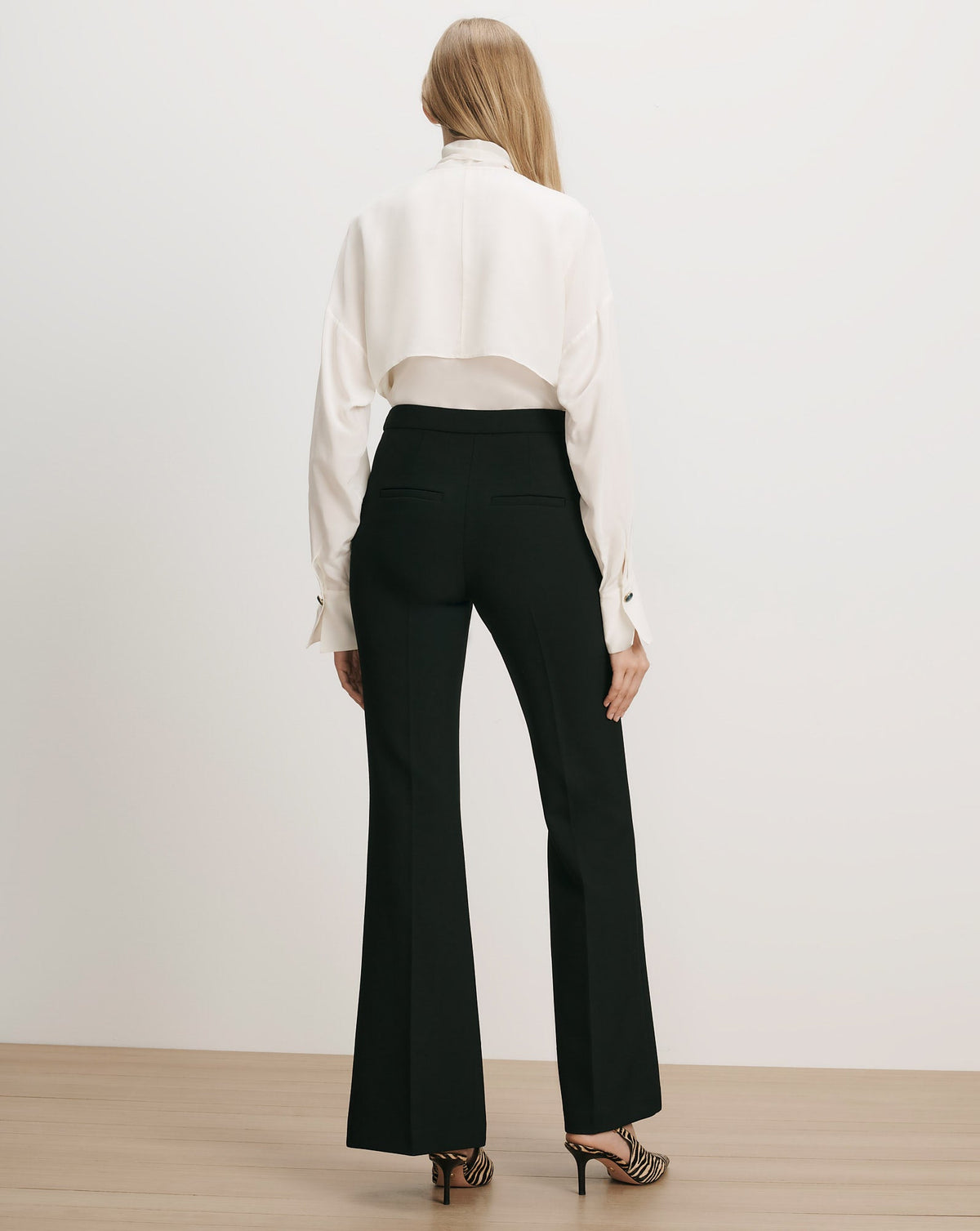 Veronica Beard | Arden Flare Pant in Black Black
