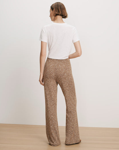 Veronica Beard | Yadira Wide-Leg Pant in Tan Melange Acorn Melange