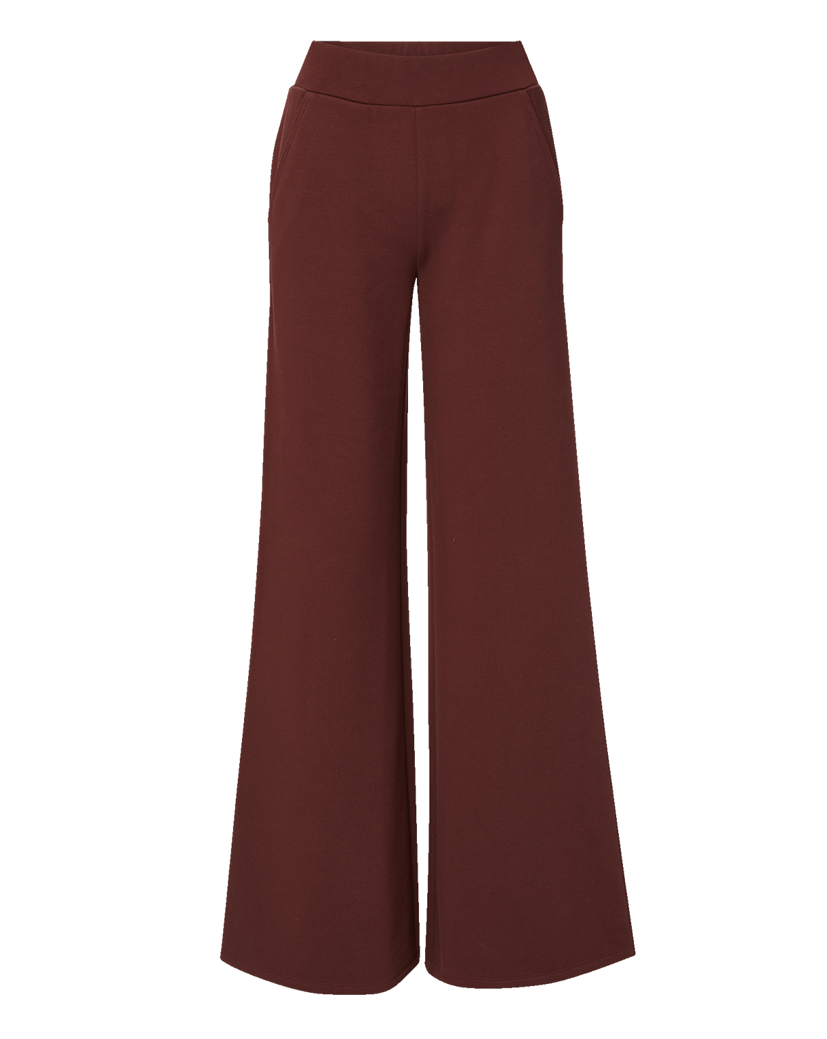 Veronica Beard | Saunder Wide-Leg Pant in Burgundy Burgundy