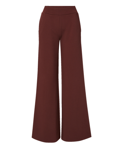 Veronica Beard | Saunder Wide-Leg Pant in Burgundy Burgundy