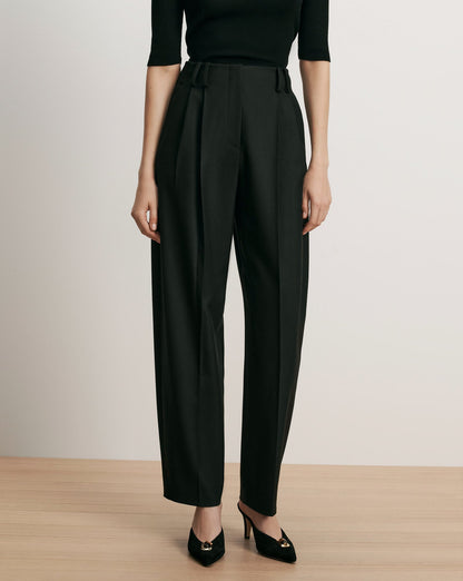 Veronica Beard | Whitlock Barrel Pant in Black Black