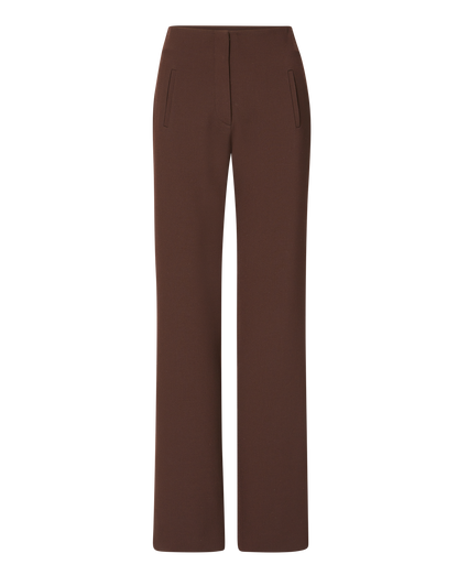 Veronica Beard | Carys Straight-Leg Pant in Dark Brown Espresso Espresso