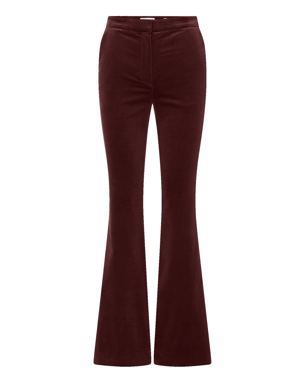 Veronica Beard | Gracie Velvet Flare Pant in Burgundy Burgundy