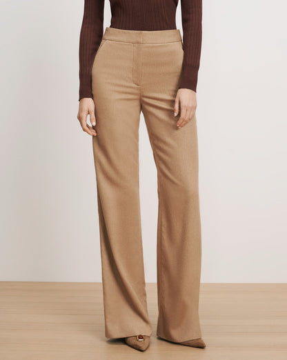 Veronica Beard | Tonelli Wide-Leg Pant in Camel Camel