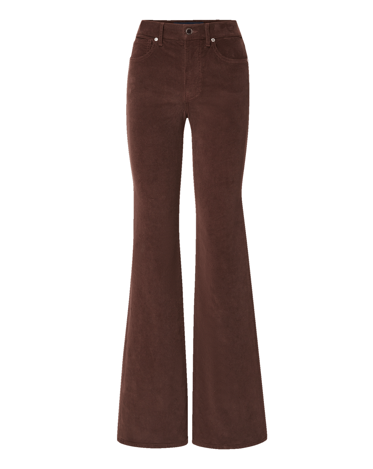 Veronica Beard | Crosbie Corduroy Slim Wide-Leg Pant in Dark Brown Espresso Espresso