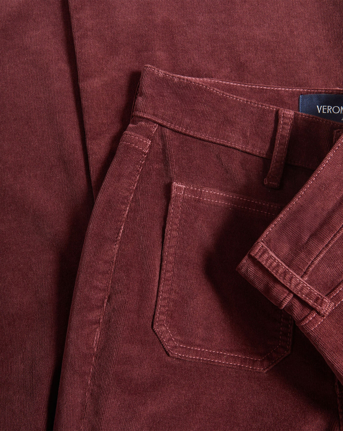 Veronica Beard | Beverly Corduroy Skinny-Flare Pant in Burgundy Burgundy
