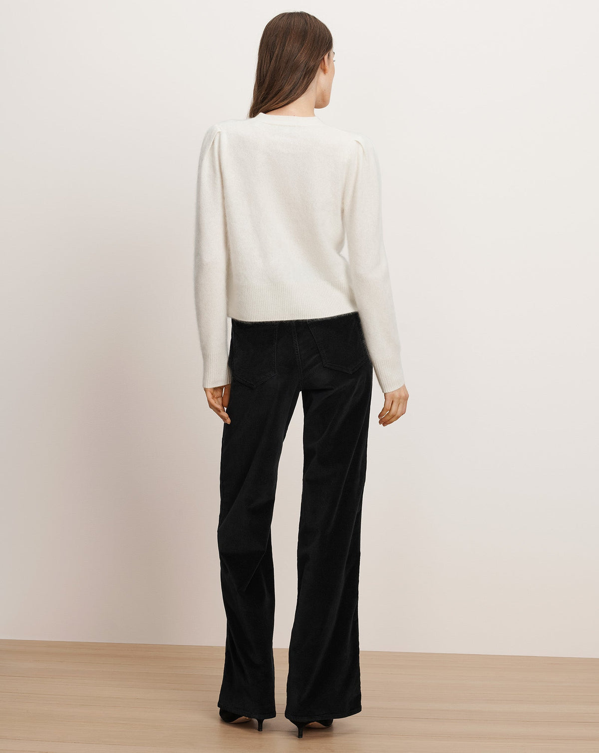 Veronica Beard | Solene Brushed Cashmere Cardigan in Ivory Ivory