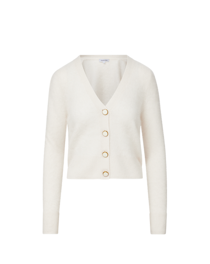 Veronica Beard | Solene Brushed Cashmere Cardigan in Ivory Ivory