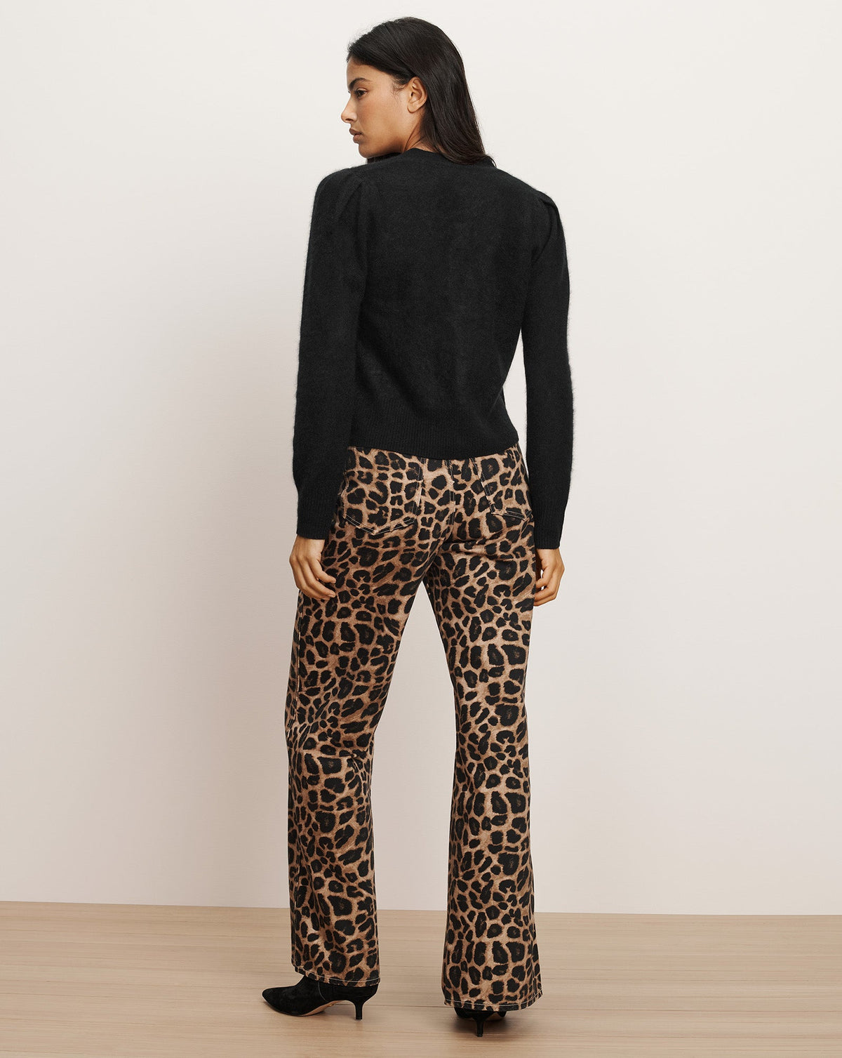Veronica Beard | Solene Brushed Cashmere Cardigan in Black Black