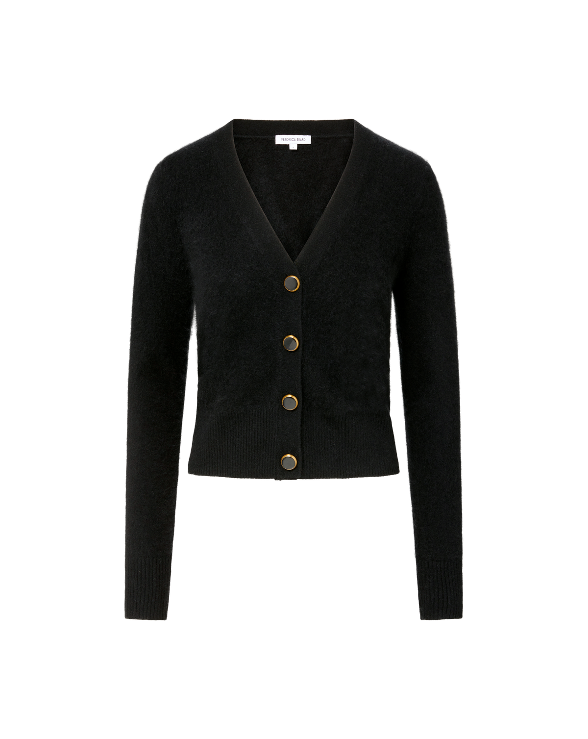 Veronica Beard | Solene Brushed Cashmere Cardigan in Black Black