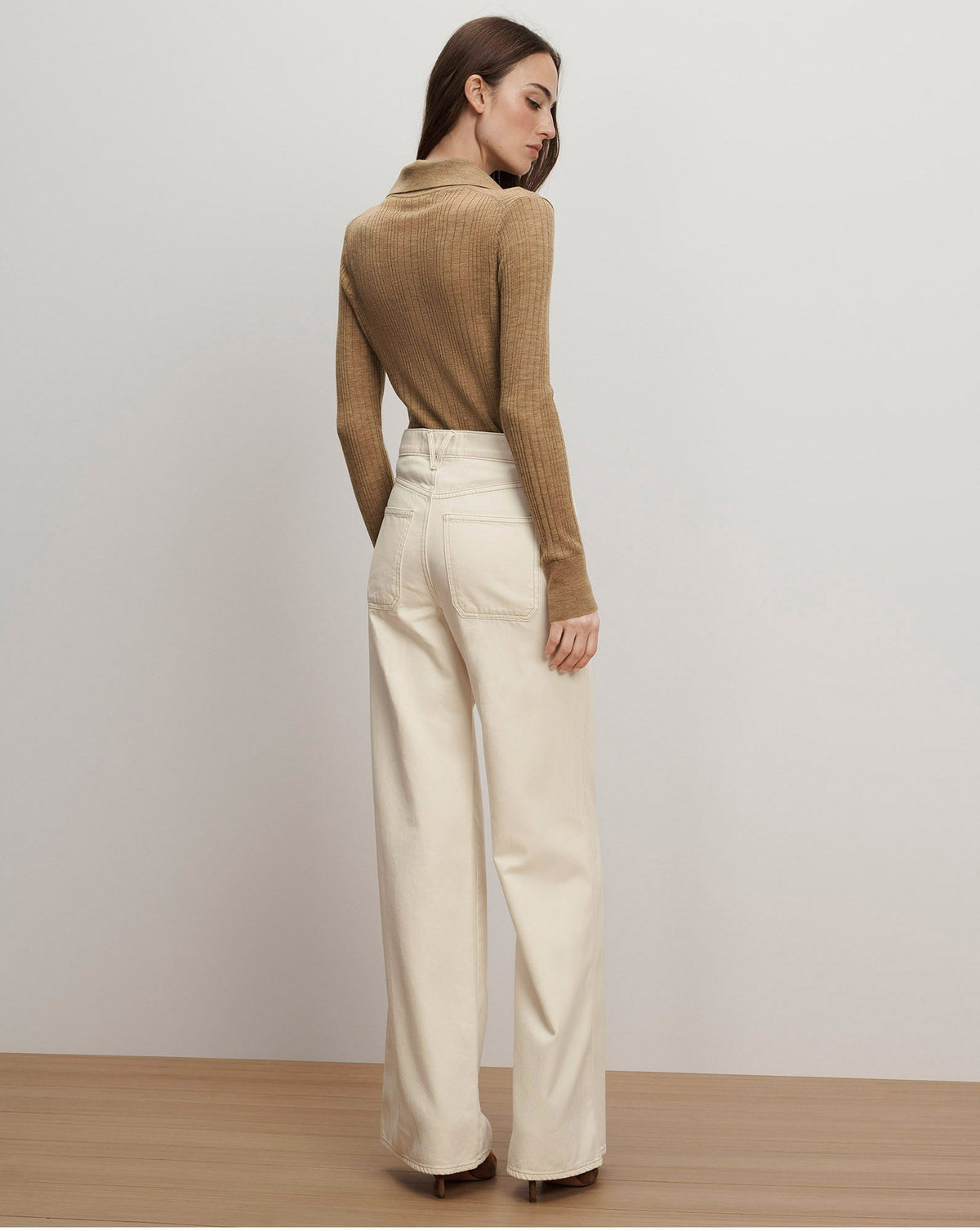 Veronica Beard | Rouni Merino Wool Pullover in Dark Khaki Dark Khaki