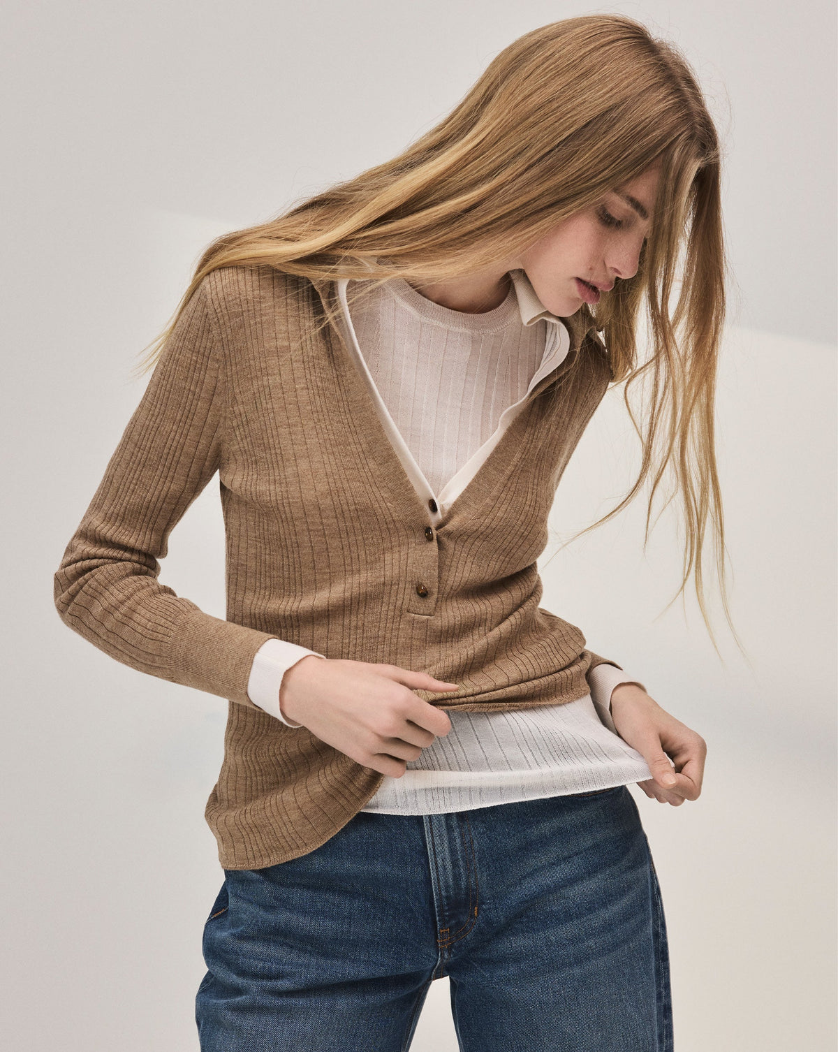 Veronica Beard | Rouni Merino Wool Pullover in Dark Khaki Dark Khaki