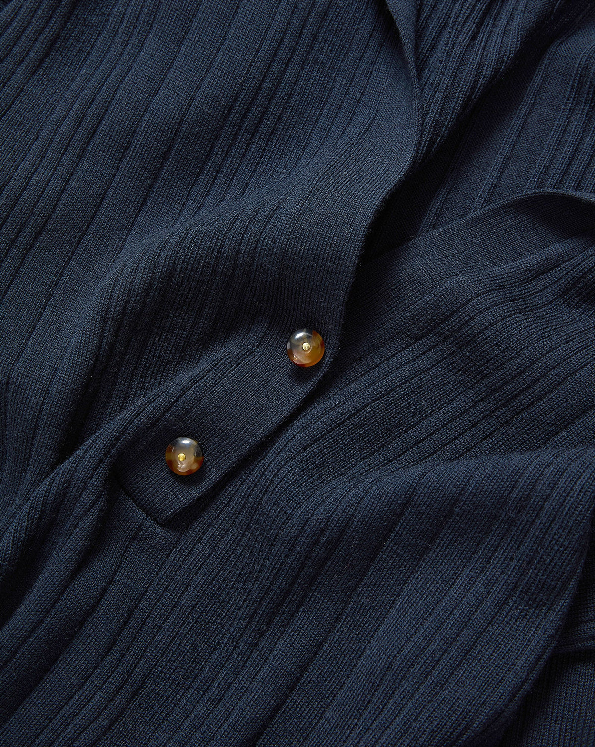 Veronica Beard | Rouni Merino Wool Collared Pullover in Navy Navy