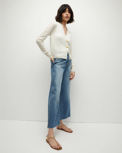 Veronica Beard | Solene Cashmere Cardigan in Ivory Ivory