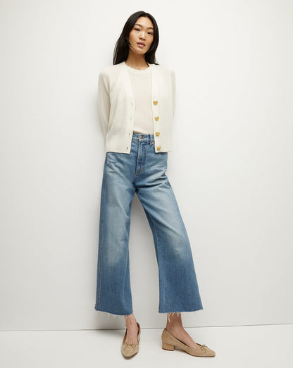 Veronica Beard | Solene Cashmere Cardigan in Ivory Ivory