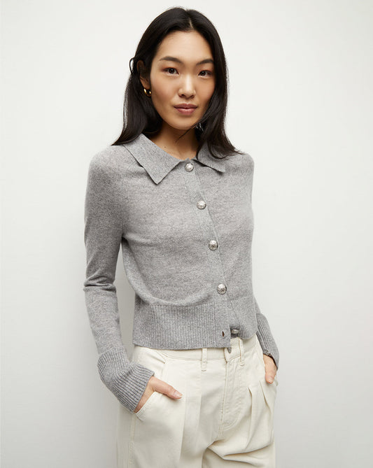 Veronica Beard | Cheshire Cashmere Cardigan in Heather Grey Heather Grey