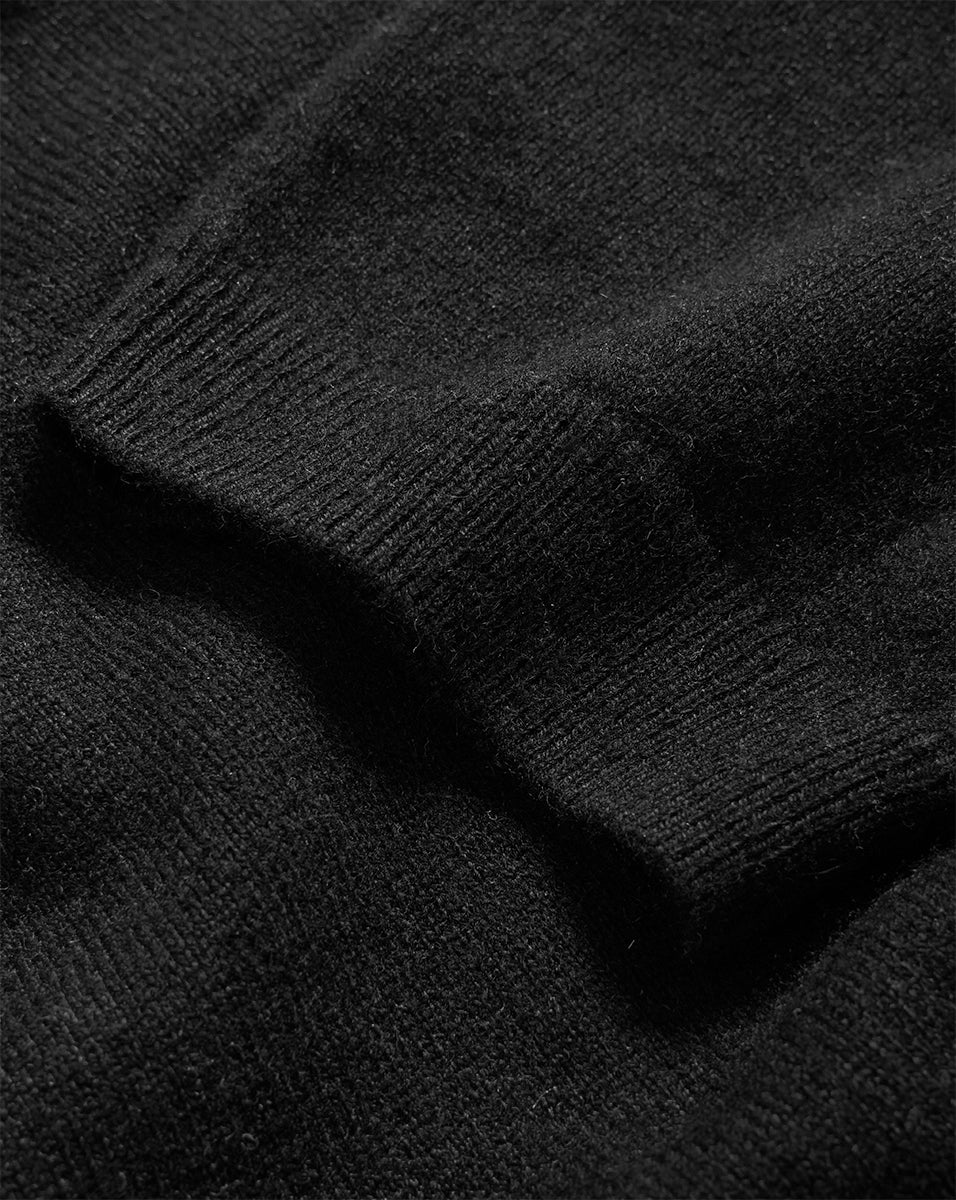 Veronica Beard | Shana Cashmere Half Sleeve Sweater in Black Black