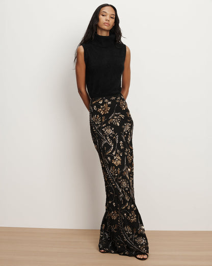 Veronica Beard | Mazzy Brushed Cashmere Sleeveless Sweater in Black Black