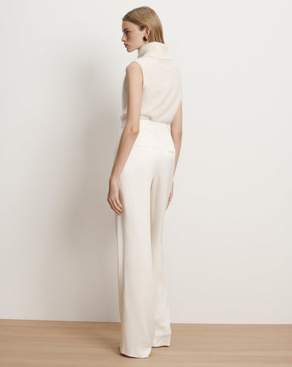 Veronica Beard | Mazzy Brushed Cashmere Sleeveless Sweater in Ivory Ivory