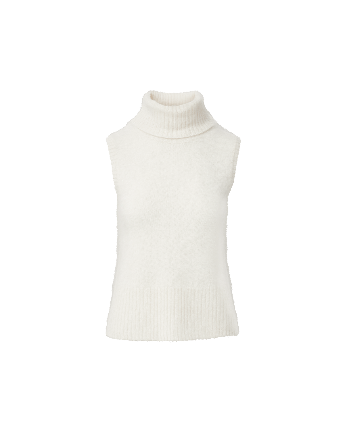 Veronica Beard | Mazzy Brushed Cashmere Sleeveless Sweater in Ivory Ivory