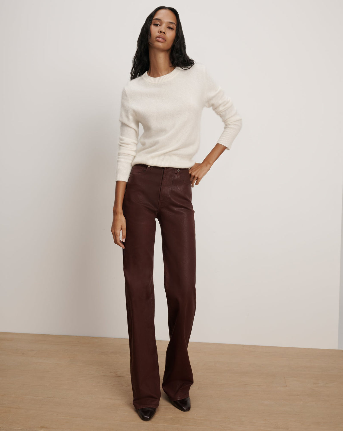 Veronica Beard | Pippen Brushed Cashmere Pullover in Ivory Ivory