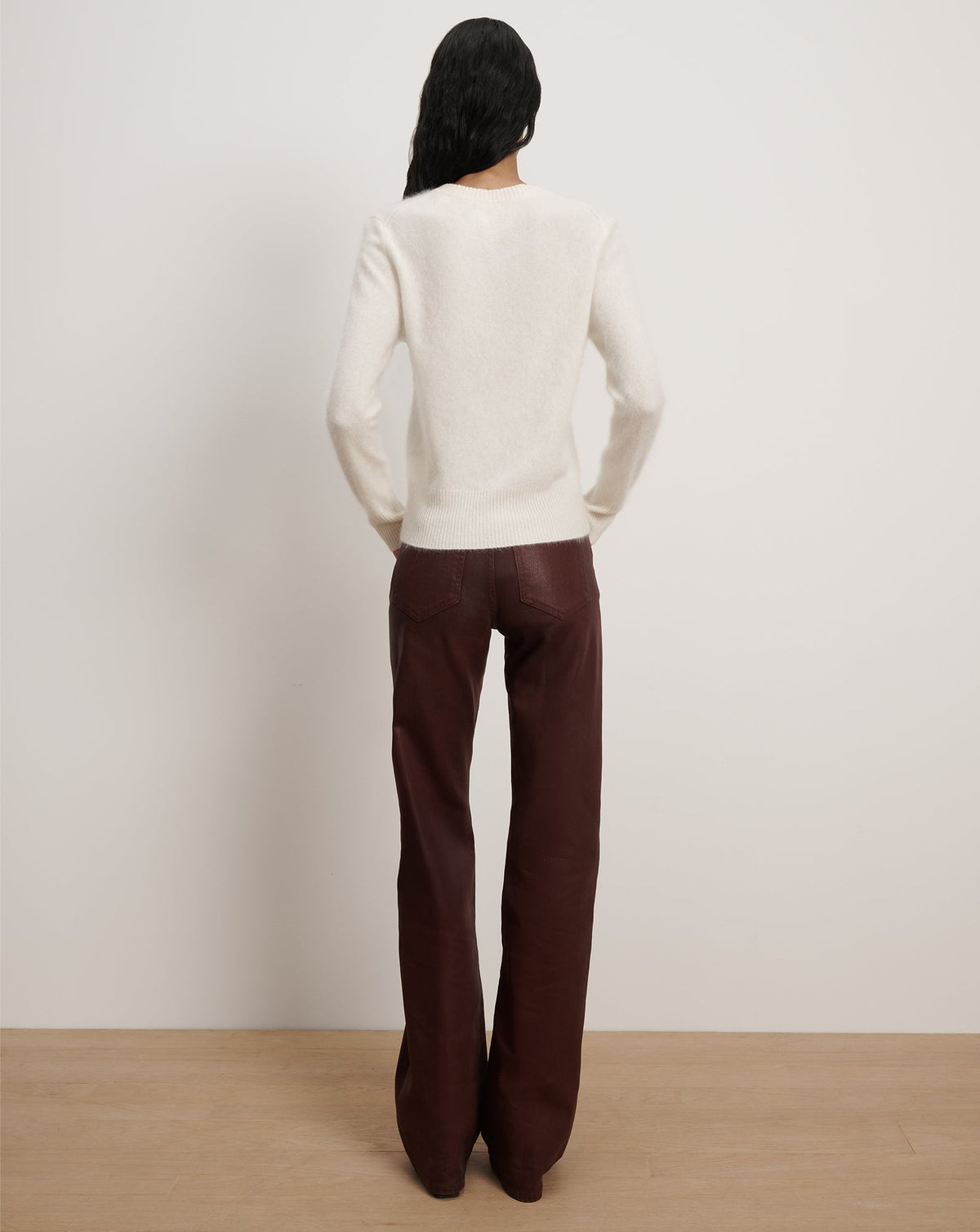 Veronica Beard | Pippen Brushed Cashmere Pullover in Ivory Ivory