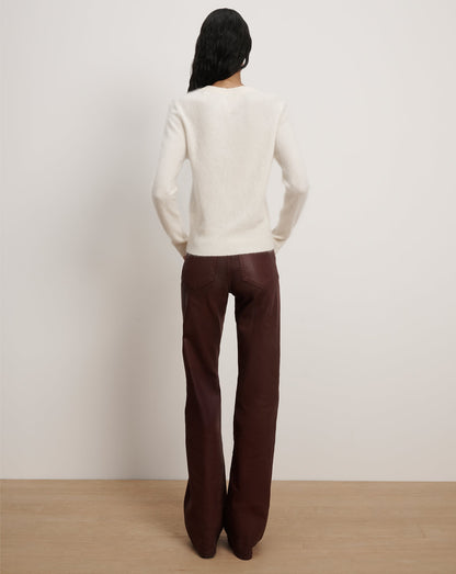 Veronica Beard | Pippen Brushed Cashmere Pullover in Ivory Ivory