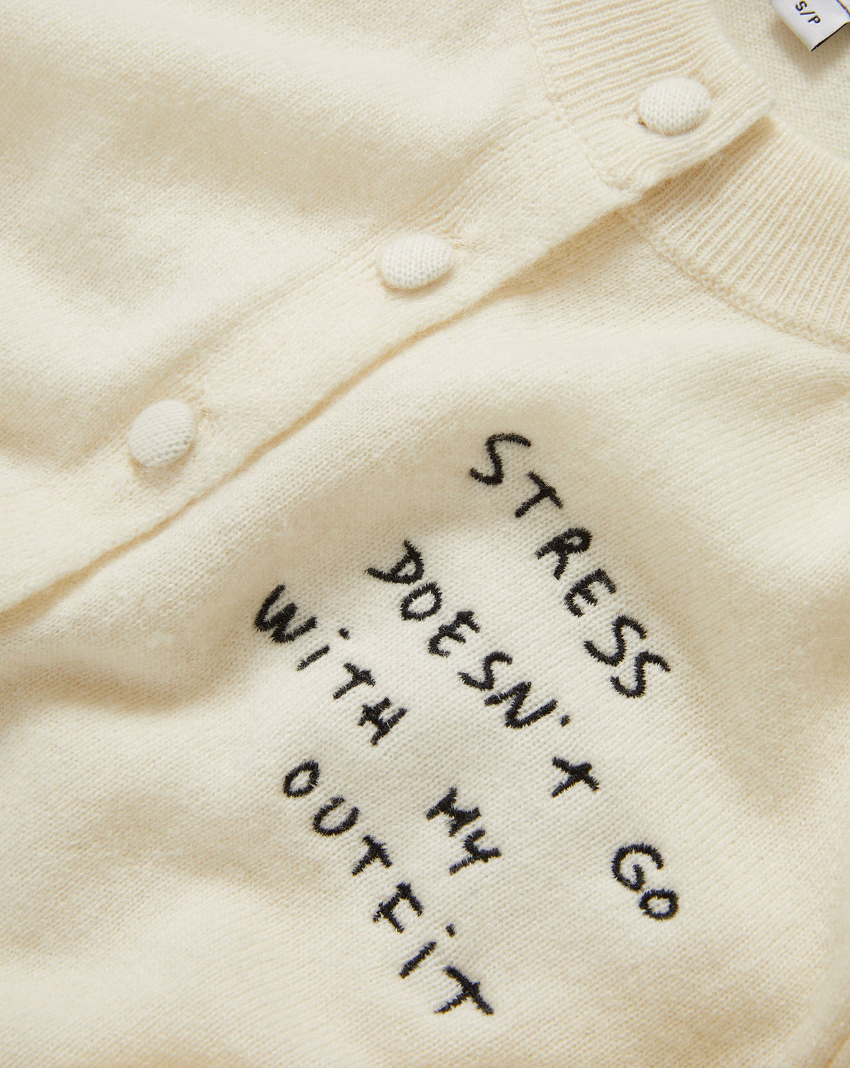 Veronica Beard | Daro Embroidered Cashmere Cardigan in Ivory Ivory