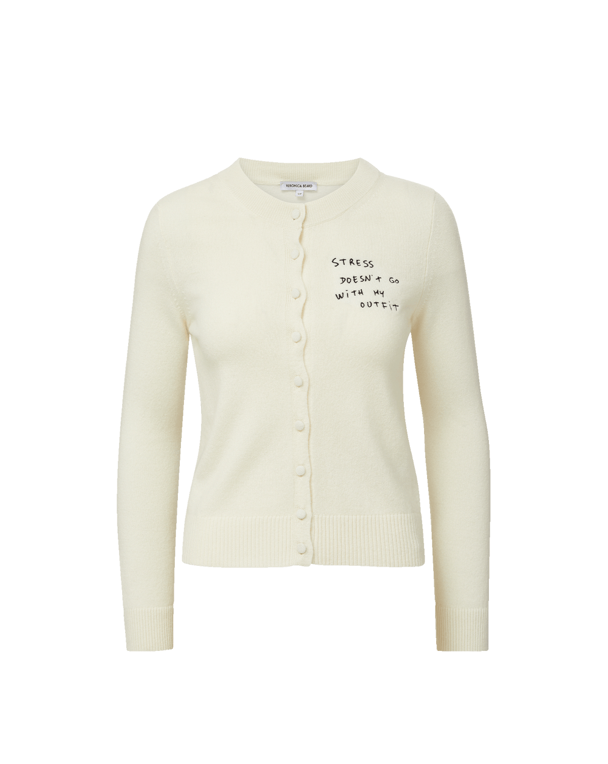 Veronica Beard | Daro Embroidered Cashmere Cardigan in Ivory Ivory