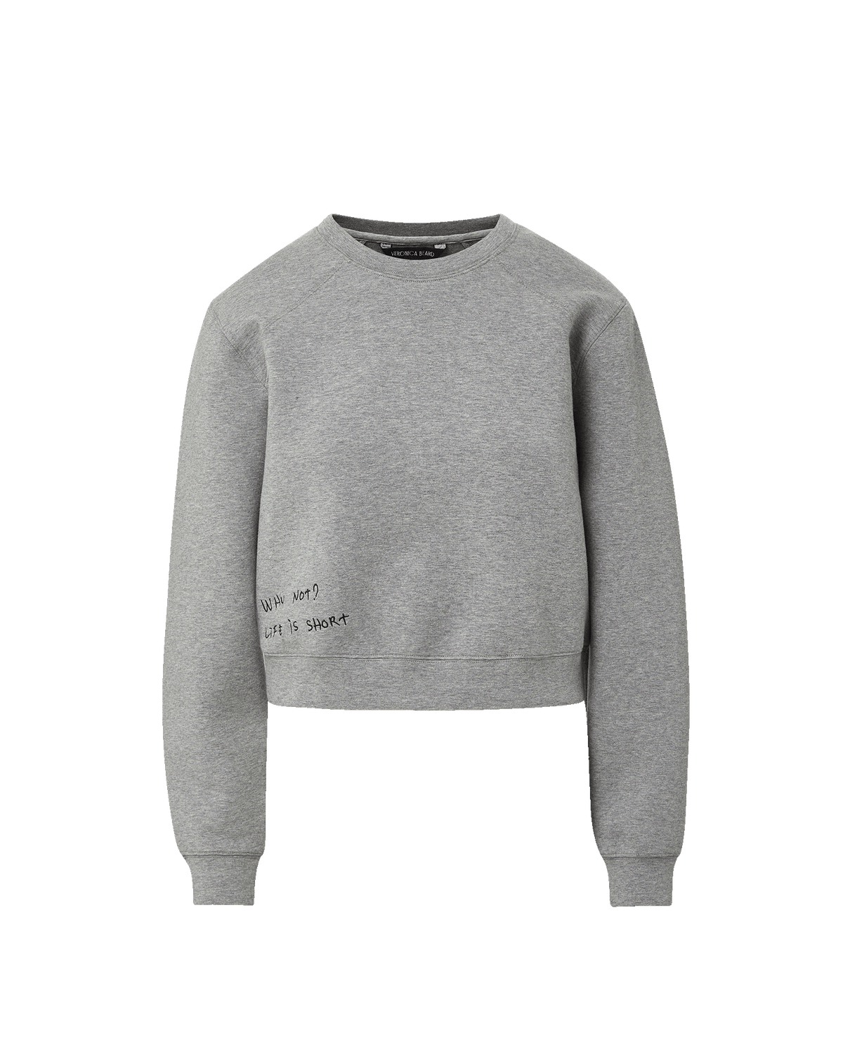 Veronica Beard | Beaumont Embroidered Sweatshirt in Light Heather Grey Light Heather Grey/Wn