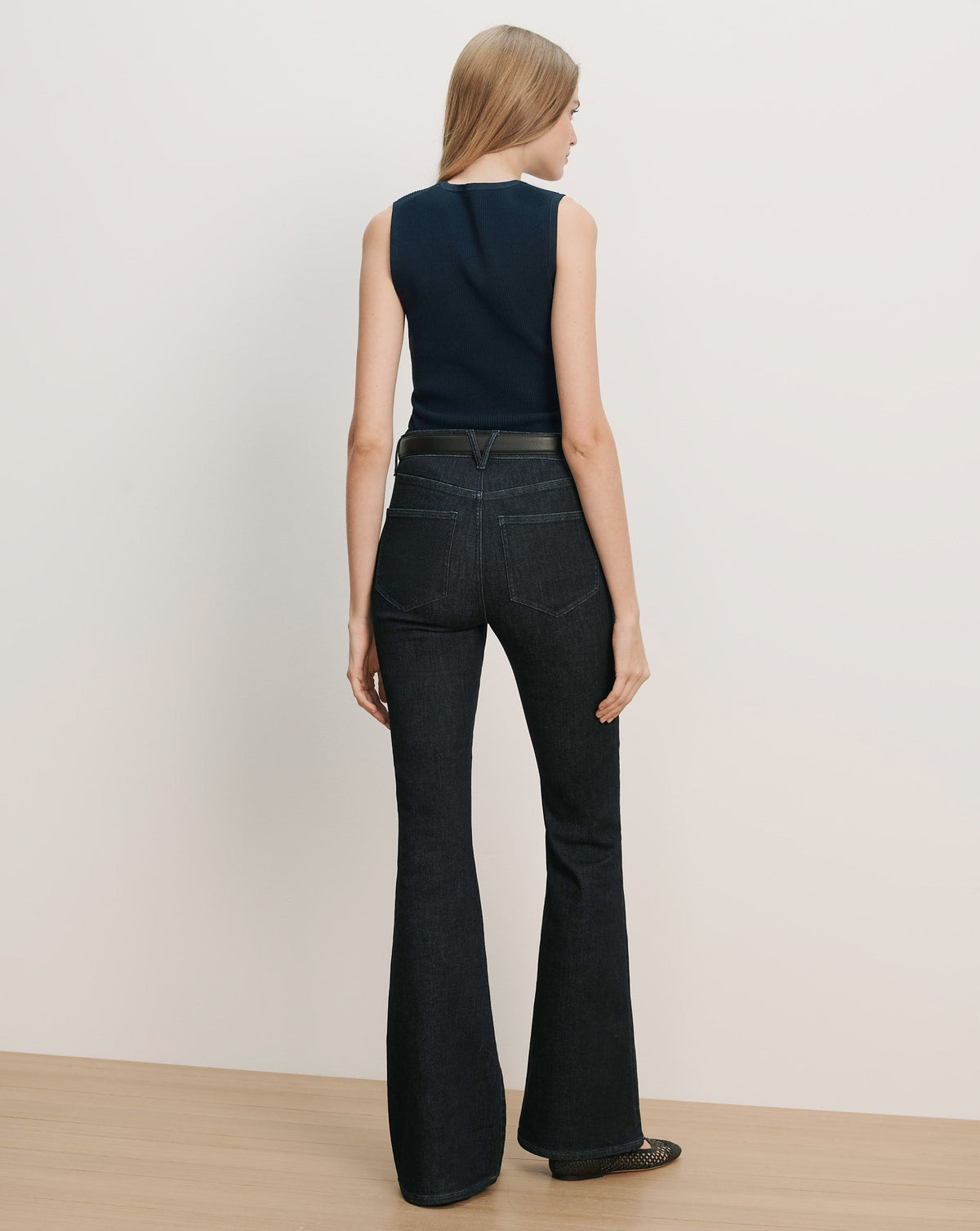 Veronica Beard | Sid Crewneck Knit Tank Top in Navy Navy