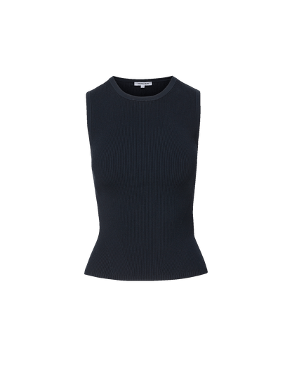 Veronica Beard | Sid Crewneck Knit Tank Top in Navy Navy