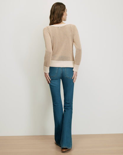 Veronica Beard | Orlian Knit Pullover in Chai/Ecru Chai/Ecru