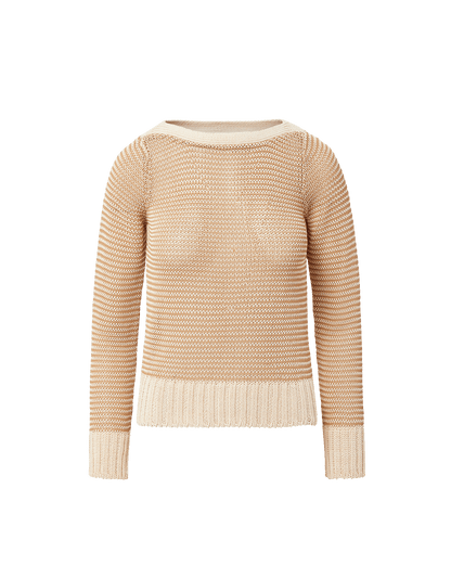 Veronica Beard | Orlian Knit Pullover in Chai/Ecru Chai/Ecru