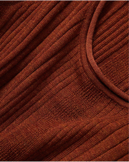 Veronica Beard | Birke Merino Wool Tank Top in Rust Rust