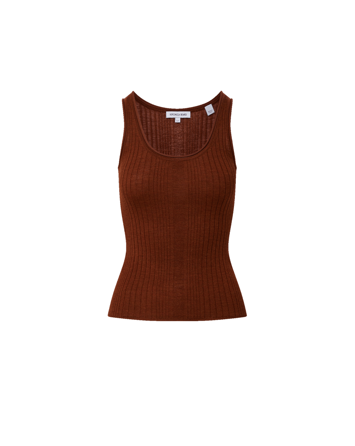 Veronica Beard | Birke Merino Wool Tank Top in Rust Rust