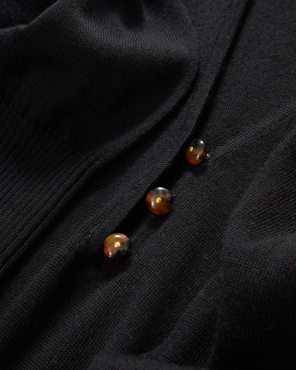 Veronica Beard | Zainen Merino Wool V-Neck Pullover in Black Black