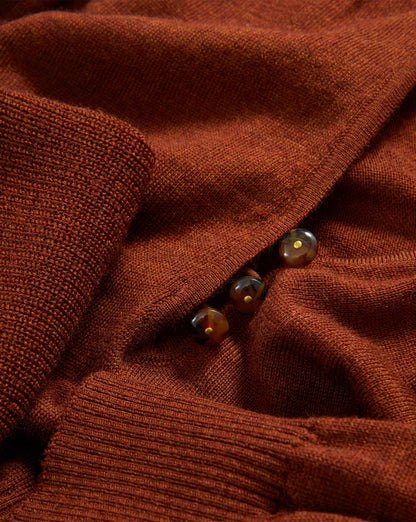 Veronica Beard | Zainen Merino Wool Pullover in Rust Rust