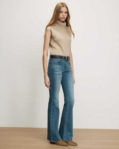 Veronica Beard | Mazzy Cashmere Sleeveless Sweater in Oatmeal Oatmeal