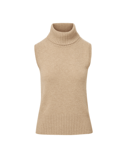 Veronica Beard | Mazzy Cashmere Sleeveless Sweater in Oatmeal Oatmeal