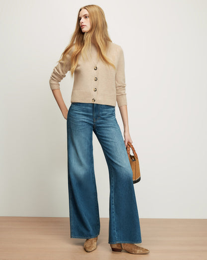 Veronica Beard | Solene Cashmere Cardigan in Oatmeal Oatmeal