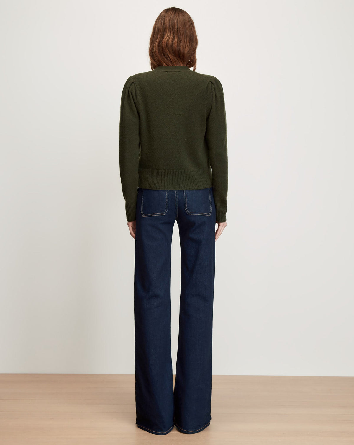 Veronica Beard | Solene Cashmere Cardigan in Loden Loden