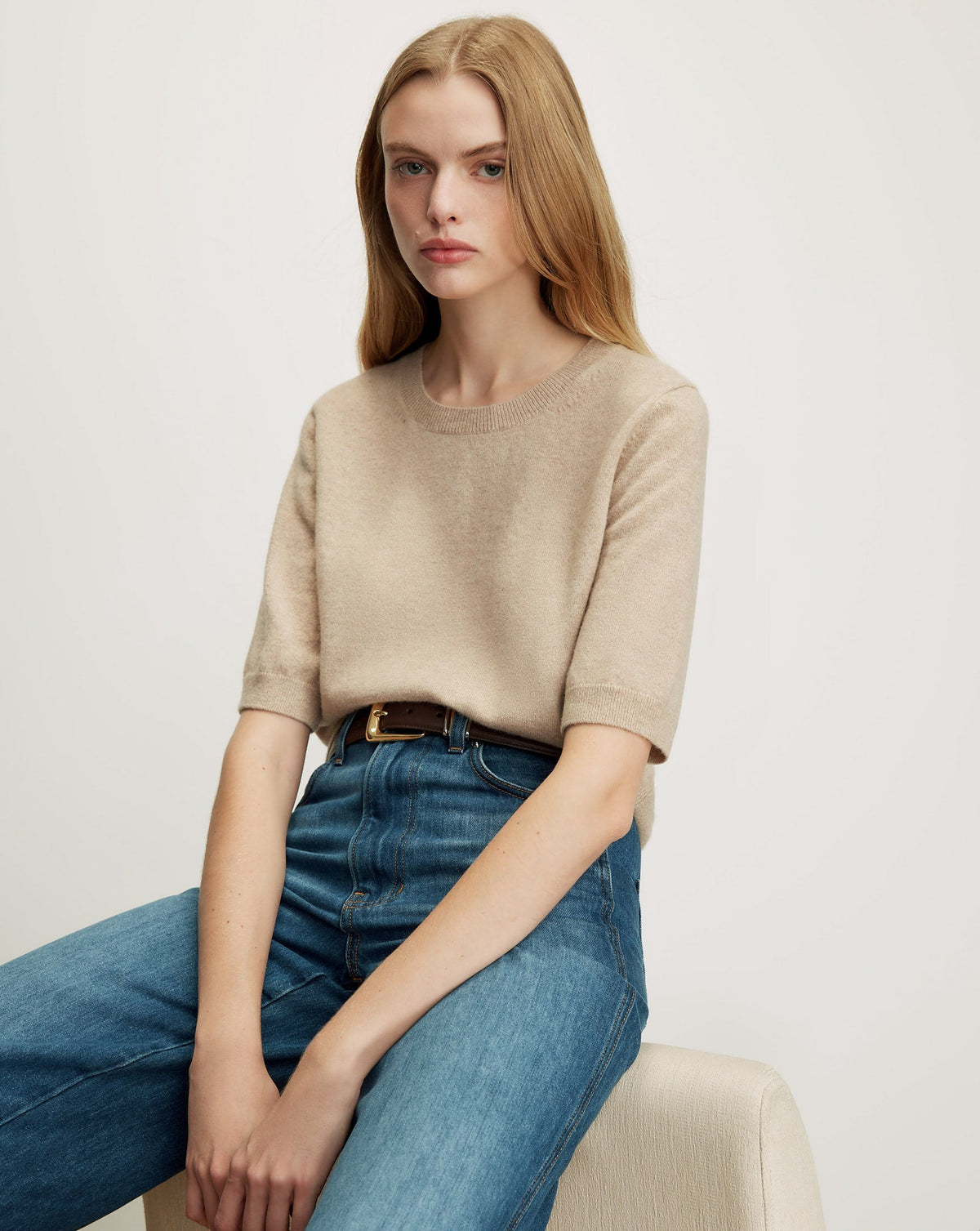 Veronica Beard | Shana Cashmere Sweater in Oatmeal Oatmeal