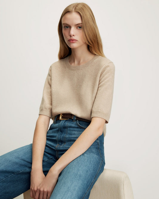 Veronica Beard | Shana Cashmere Sweater in Oatmeal Oatmeal
