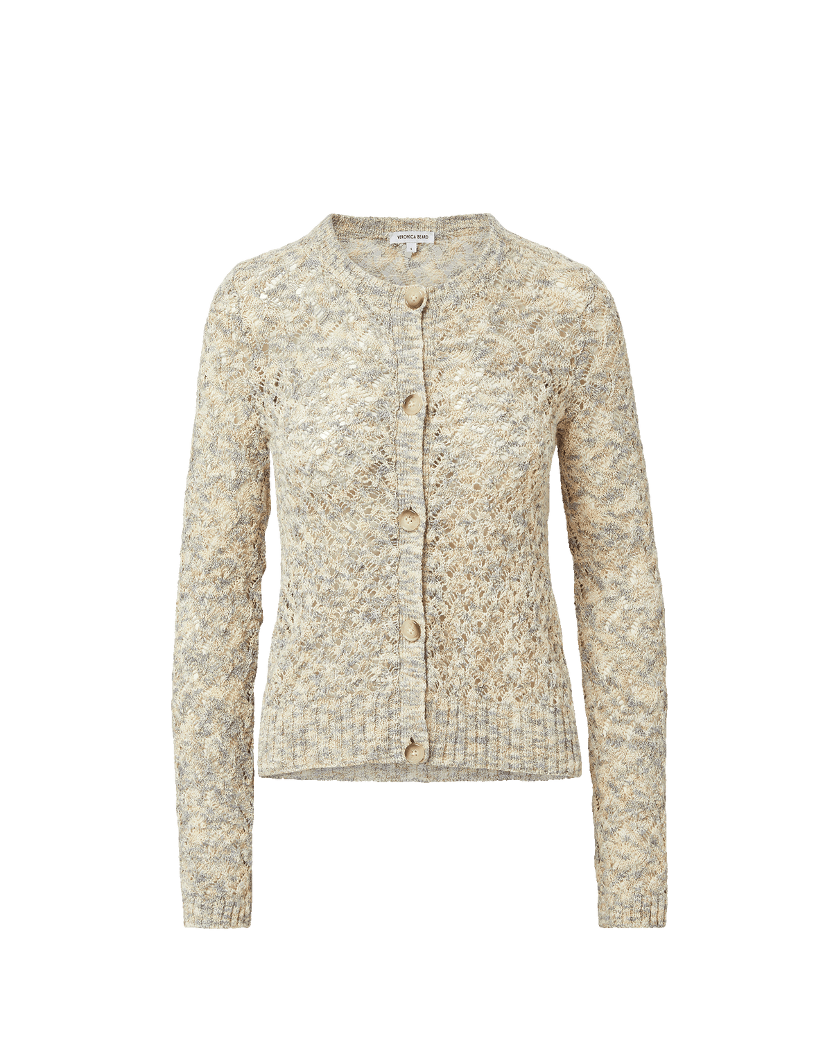 Veronica Beard | Drummond Pointelle Cardigan in Off-White Dove Multi Dove White Multi