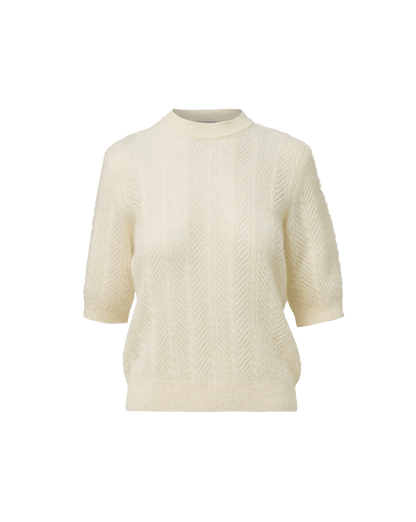Veronica Beard | Shana Pointelle Sweater in Dove White Dove White