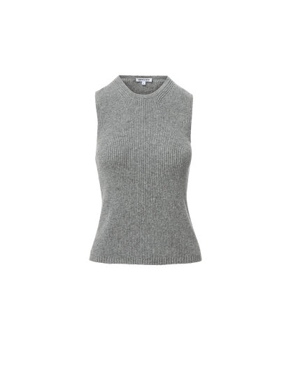 Veronica Beard | Sid Cashmere Tank Top in Heather Grey Heather Grey