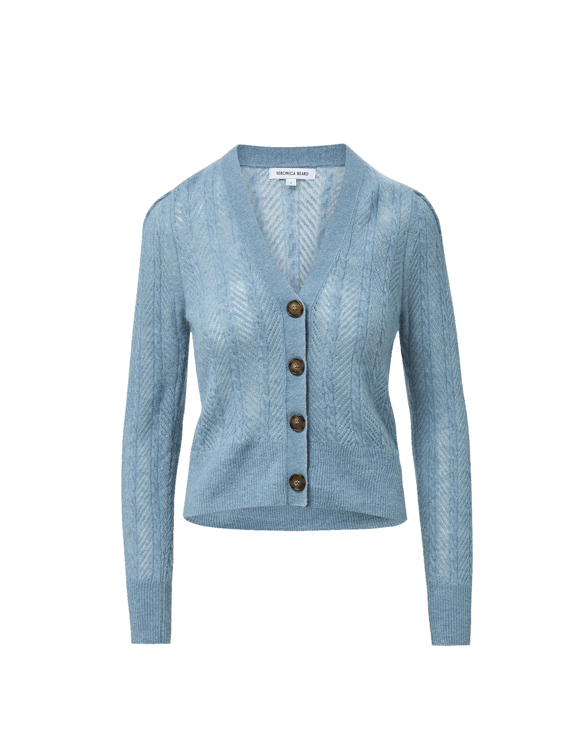 Veronica Beard | Solene Pointelle Cardigan in Blue River Blue River